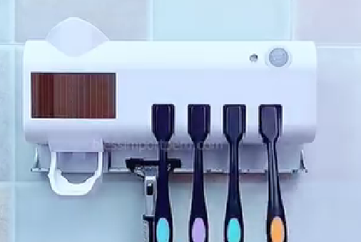 Dispensador de Crema Dental y Esterilizador UV para Cepillos