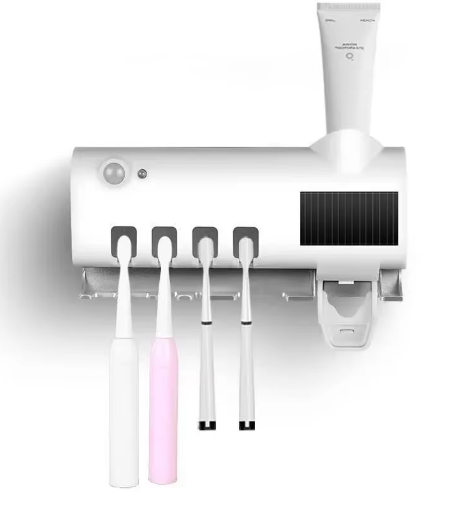 Dispensador de Crema Dental y Esterilizador UV para Cepillos