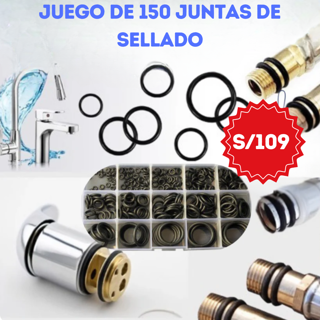 JUEGO DE JUNTAS DE SELLADO DE 150 UNIDADES
